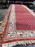 Betsy Joe 2.3x8.9 Red Hand-Knotted Traditional Style Runner