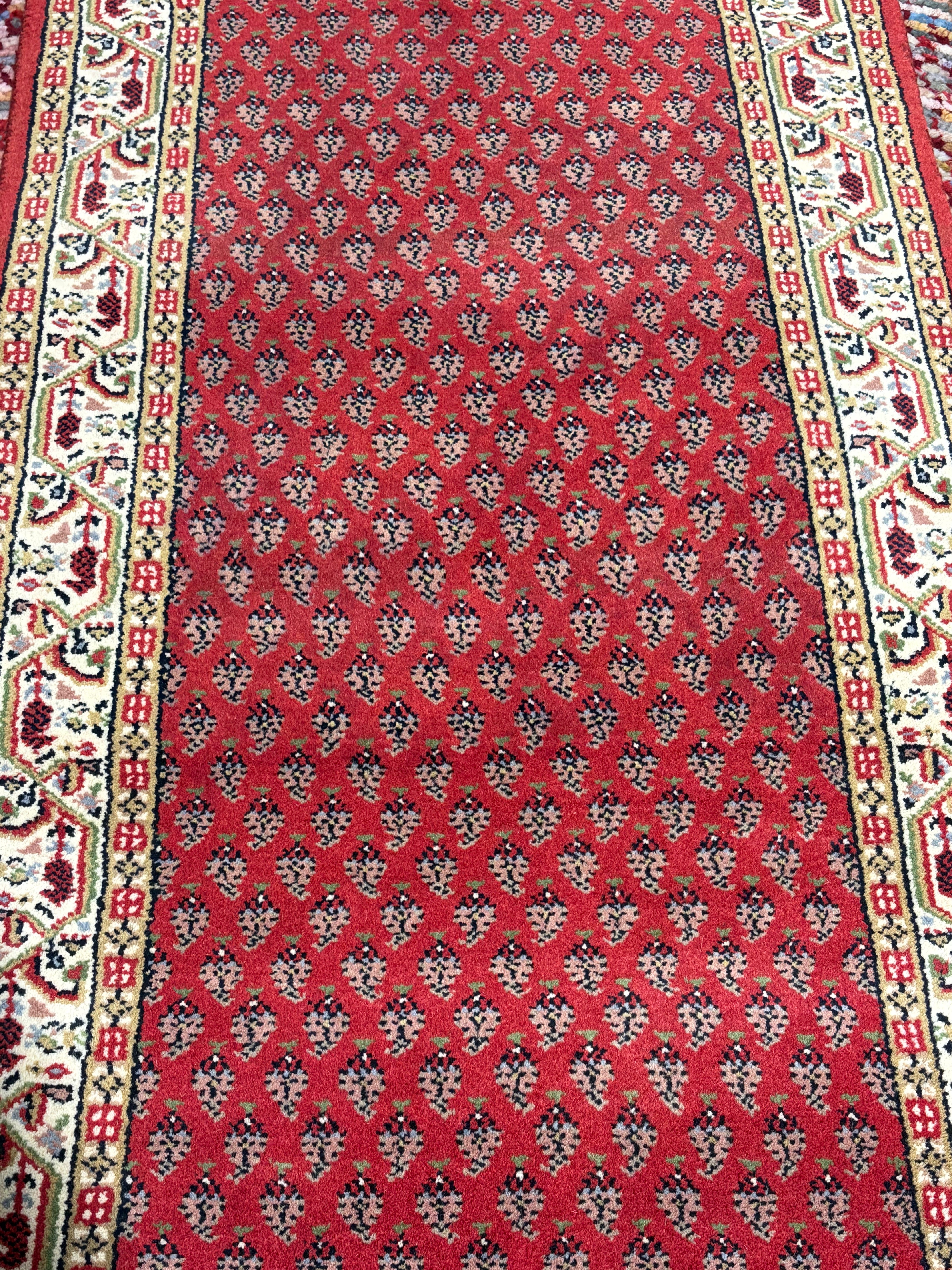 Betsy Joe 2.3x8.9 Red Hand-Knotted Traditional Style Runner