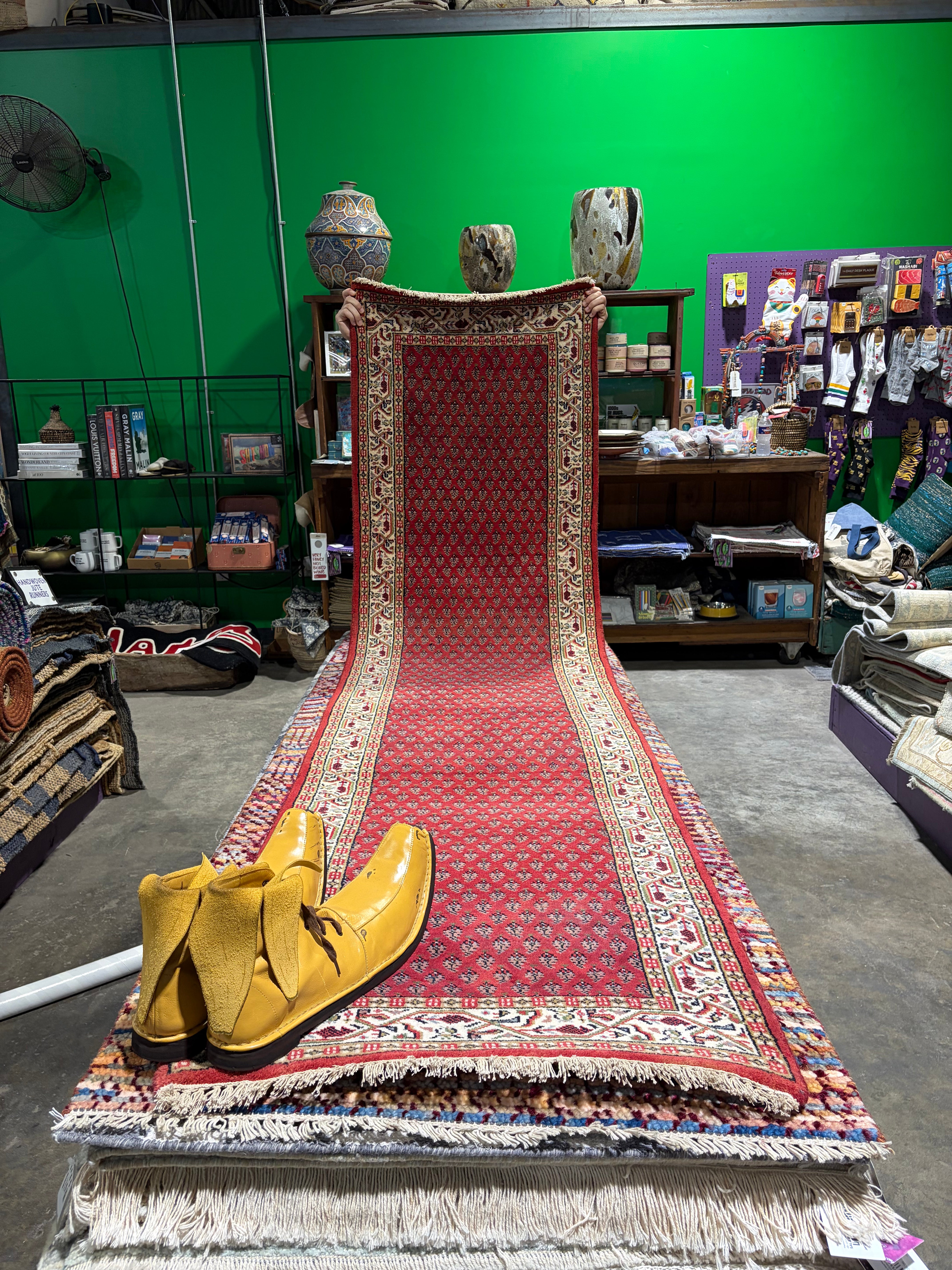 Betsy Joe 2.3x8.9 Red Hand-Knotted Traditional Style Runner
