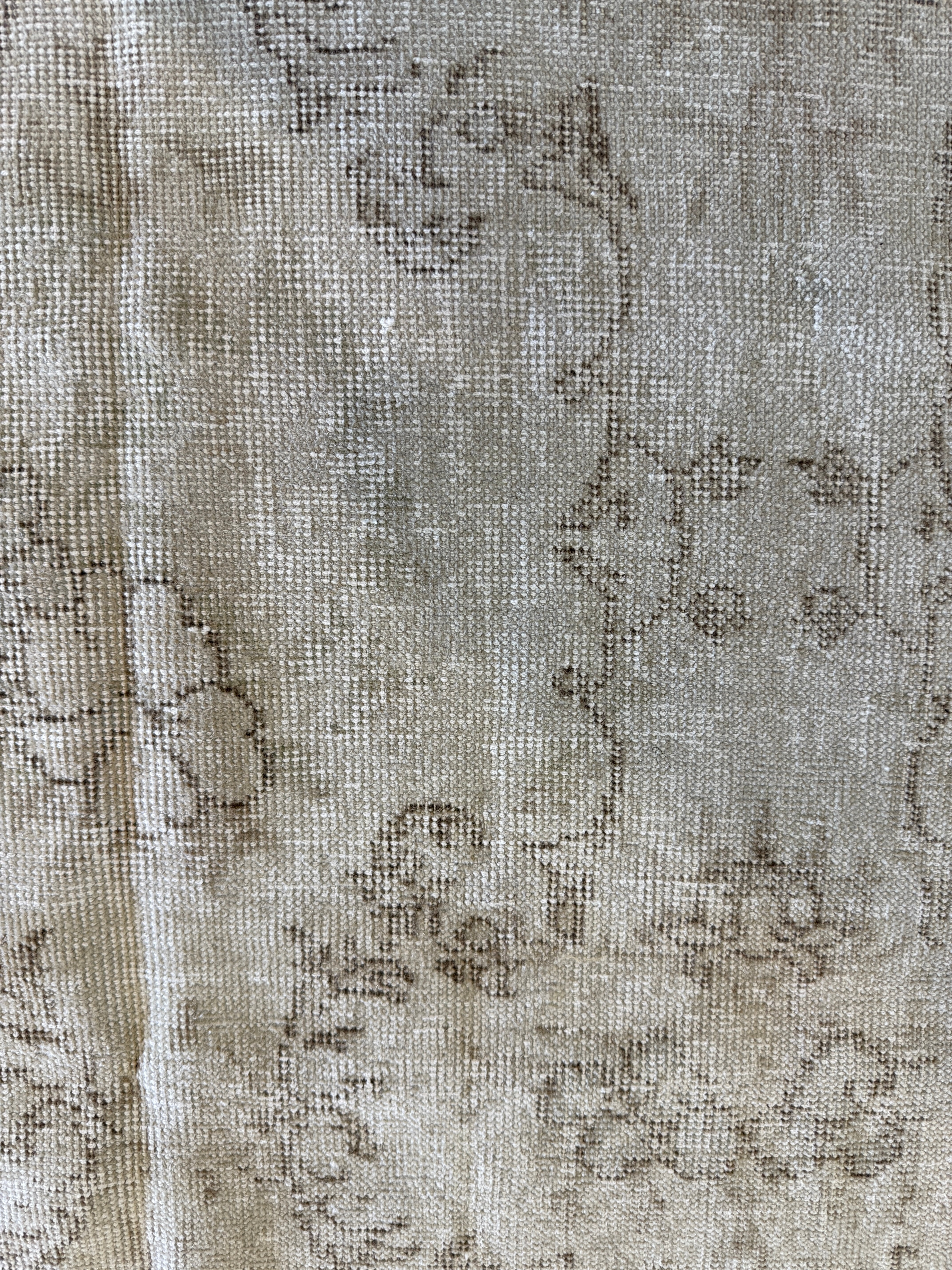 Madrid 4x7.11 Grey Hand-Knotted Vintage Turkish Oushak Runner