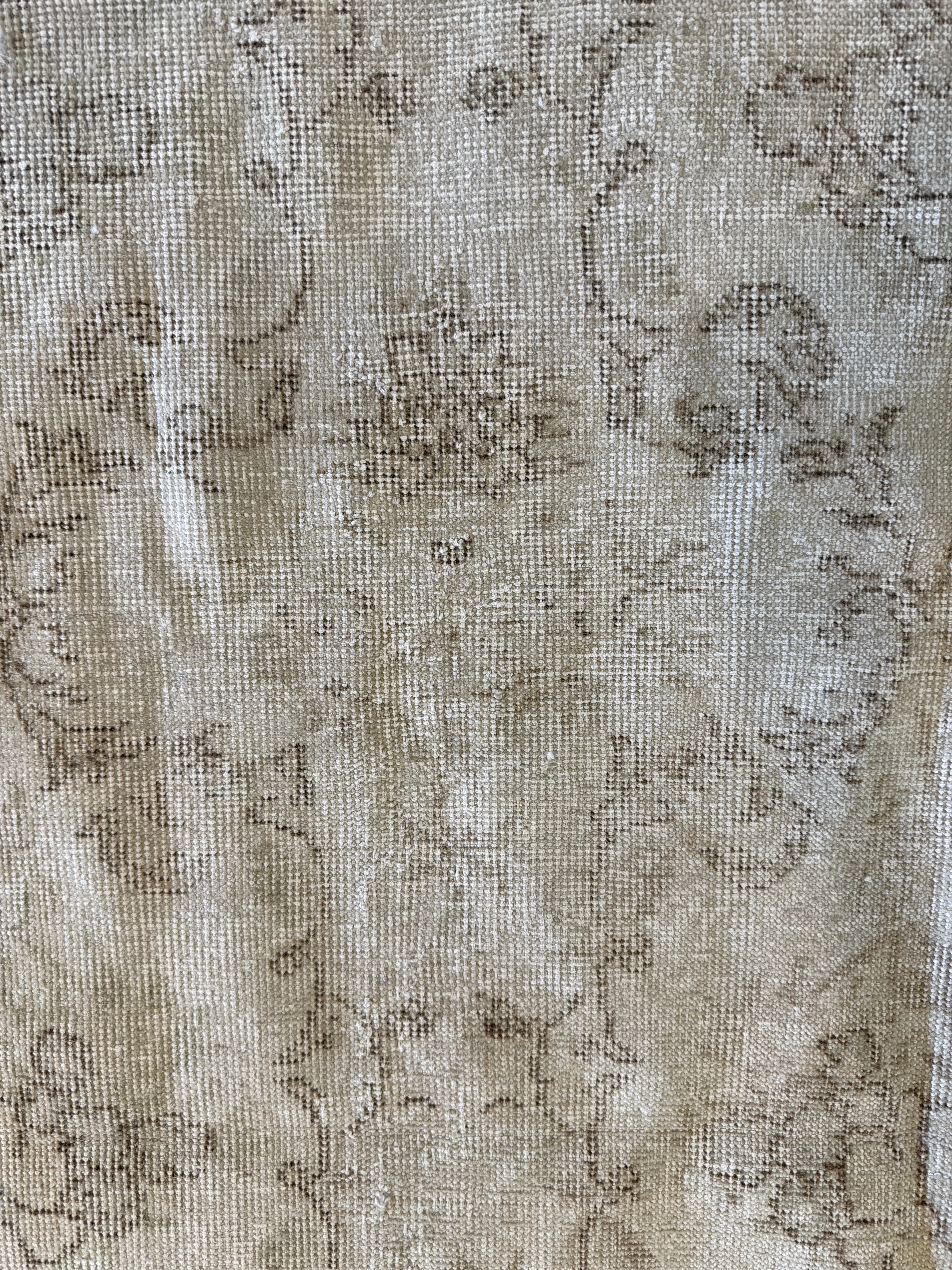 Madrid 4x7.11 Grey Hand-Knotted Vintage Turkish Oushak Runner