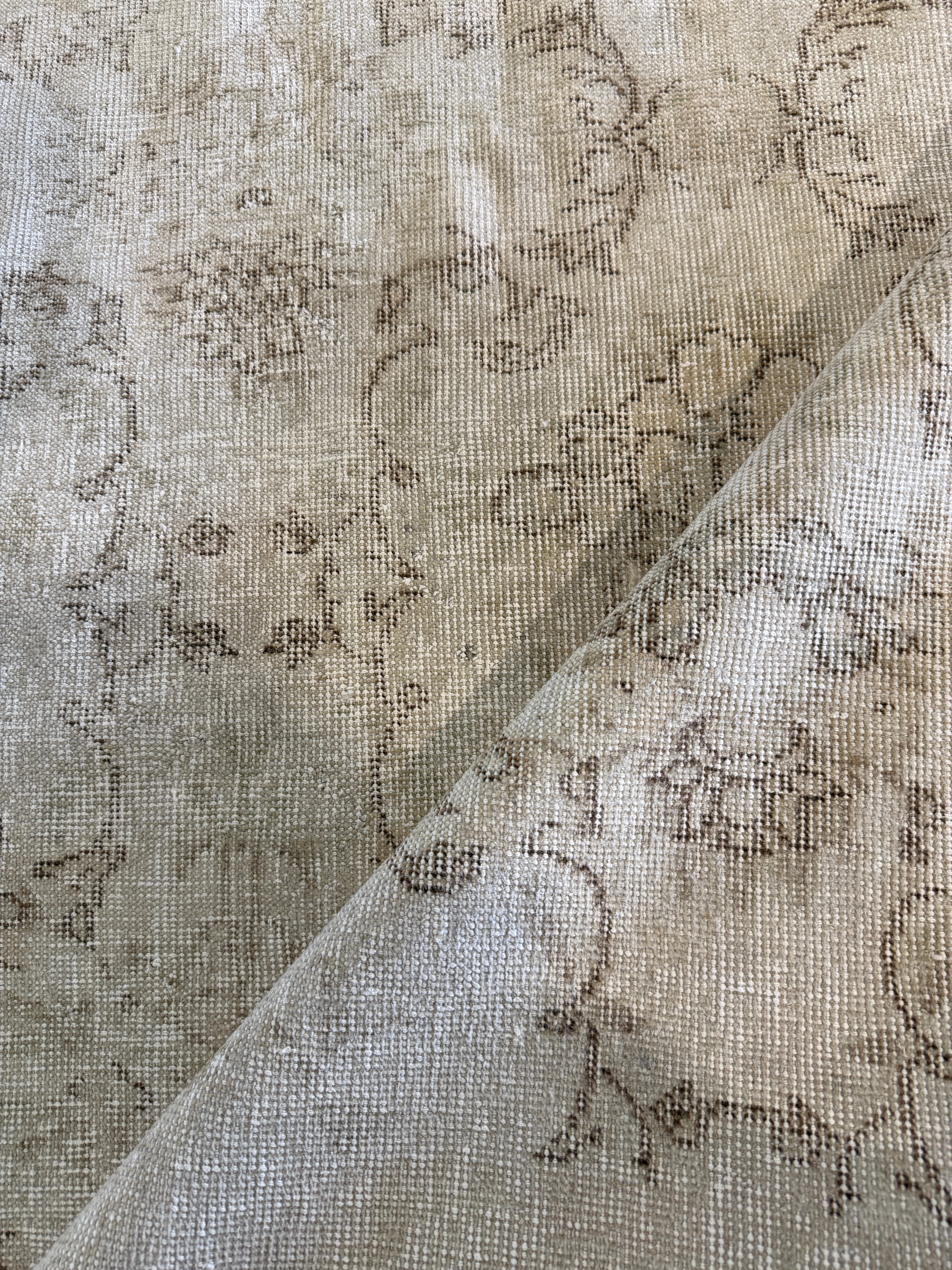 Madrid 4x7.11 Grey Hand-Knotted Vintage Turkish Oushak Runner