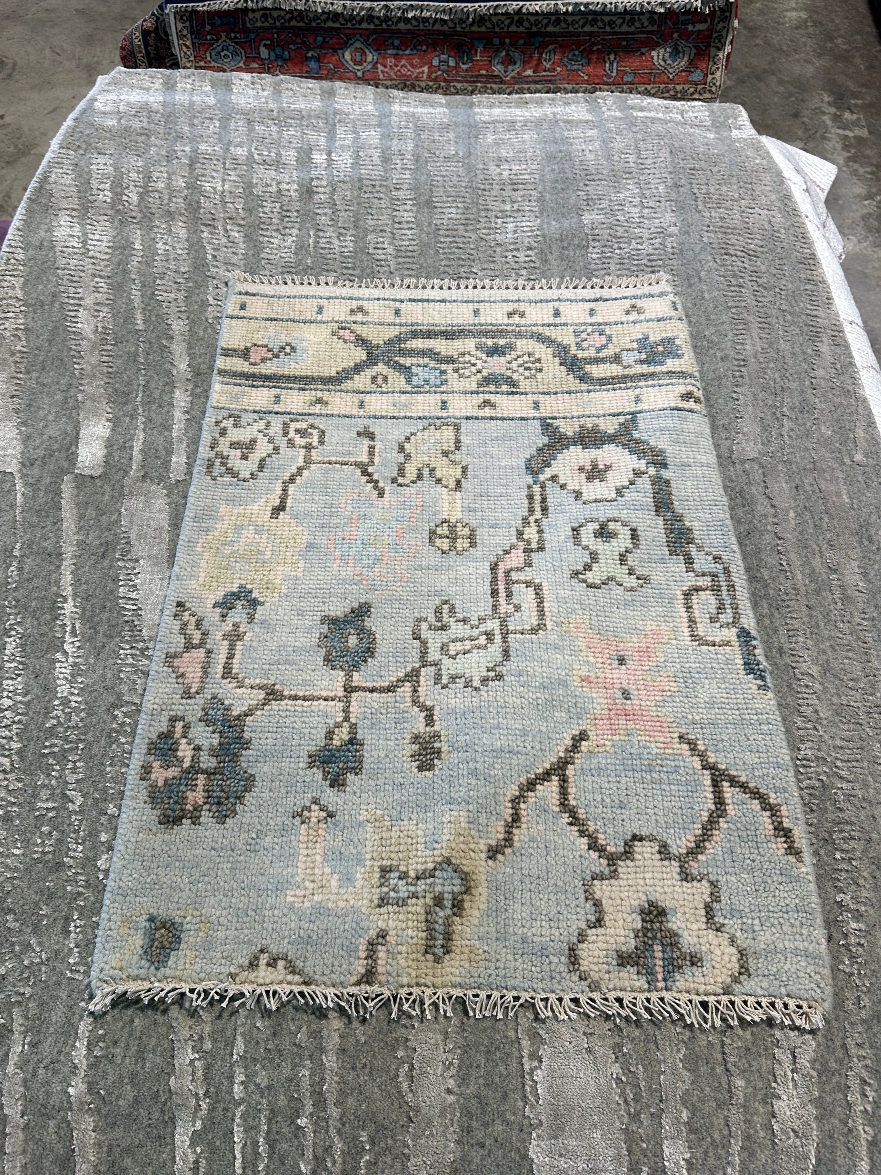 Madison Jessica Bennett 2x3 Hand-Knotted Oushak Rug