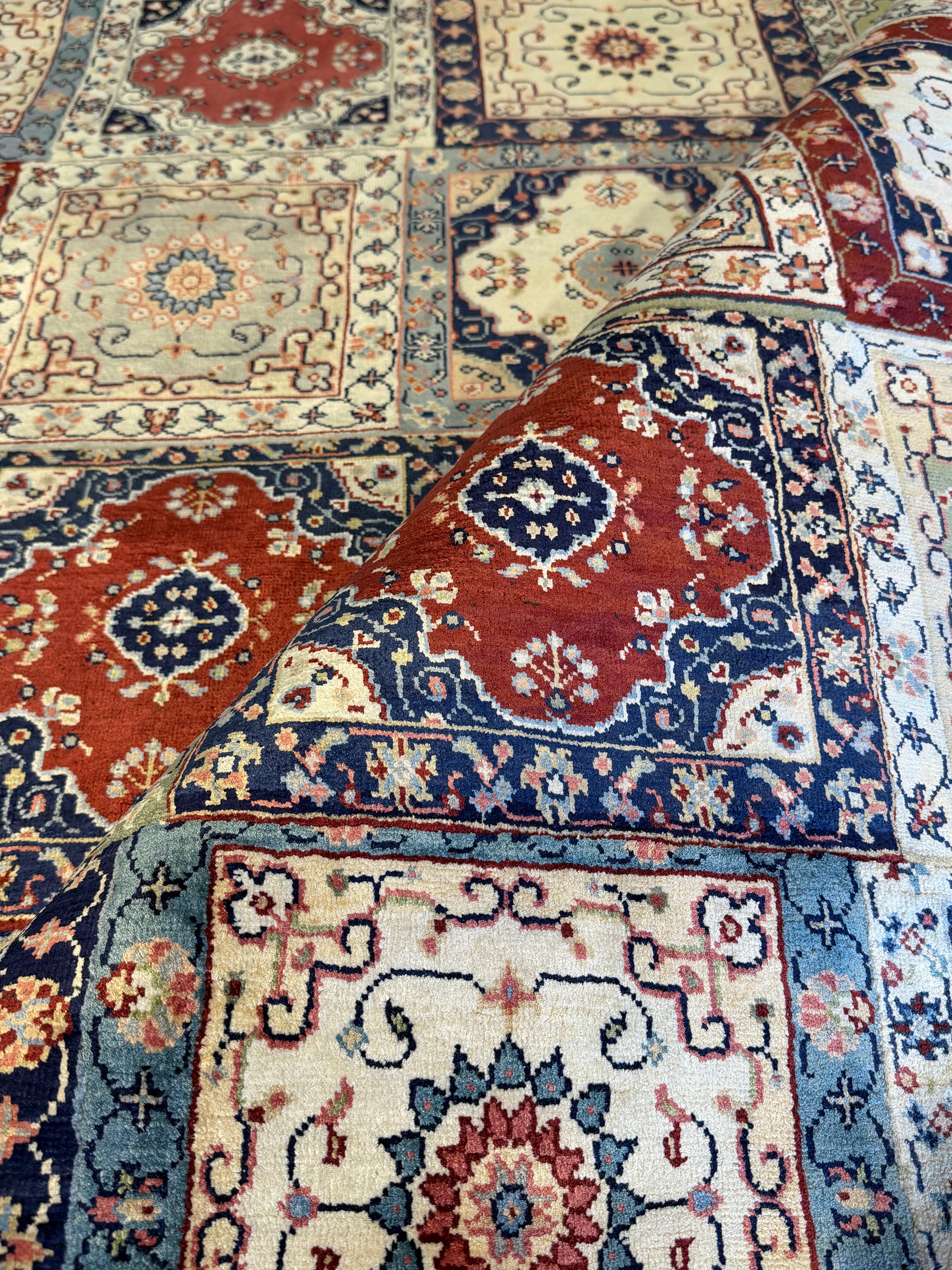 Young Carl O'Neill 8.3x10 Colorful Hand-Knotted Modern Patched Rug