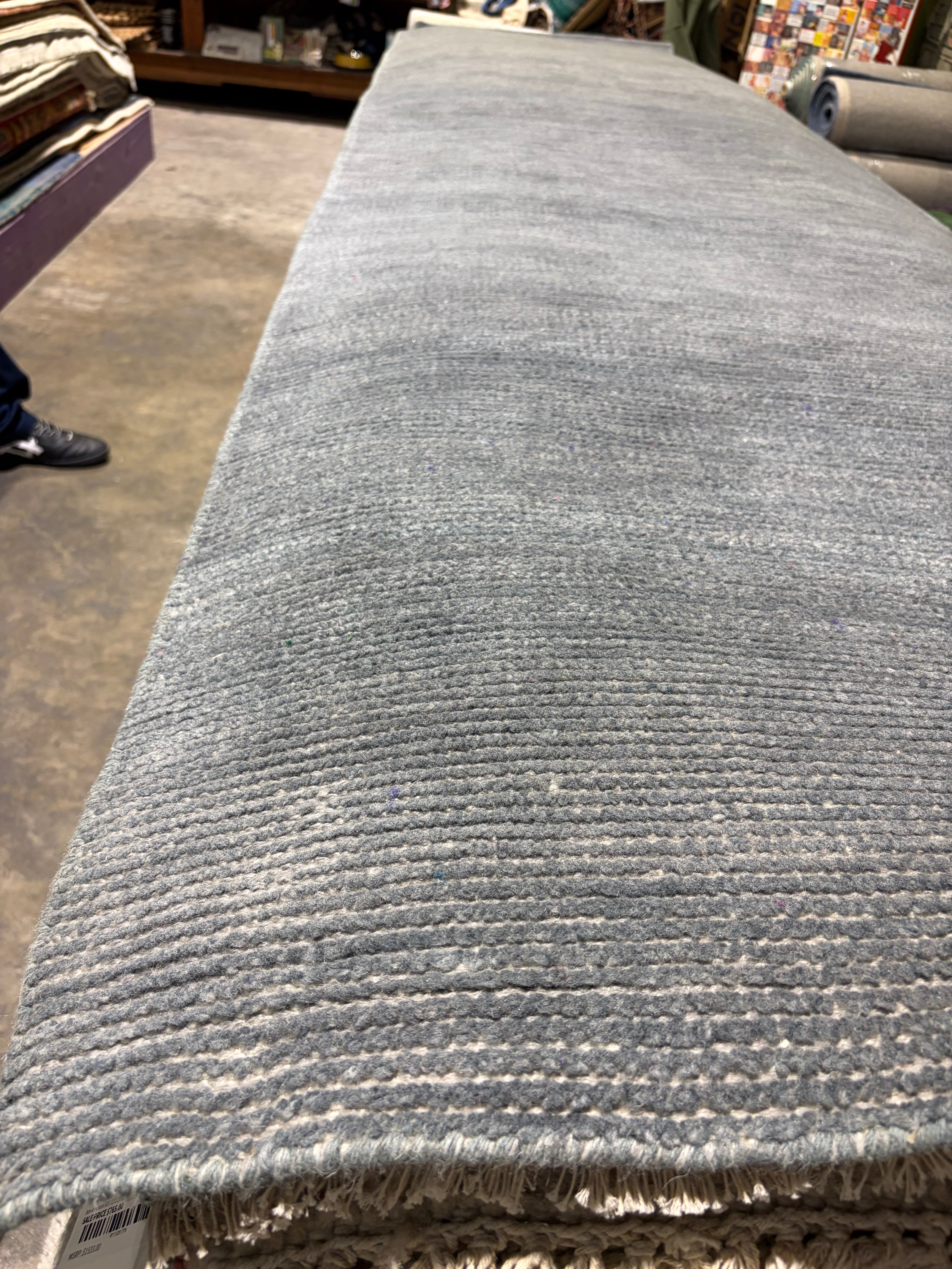 Gordon Ford 3x13.6 Grey Hand-Knotted Modern Style Runner