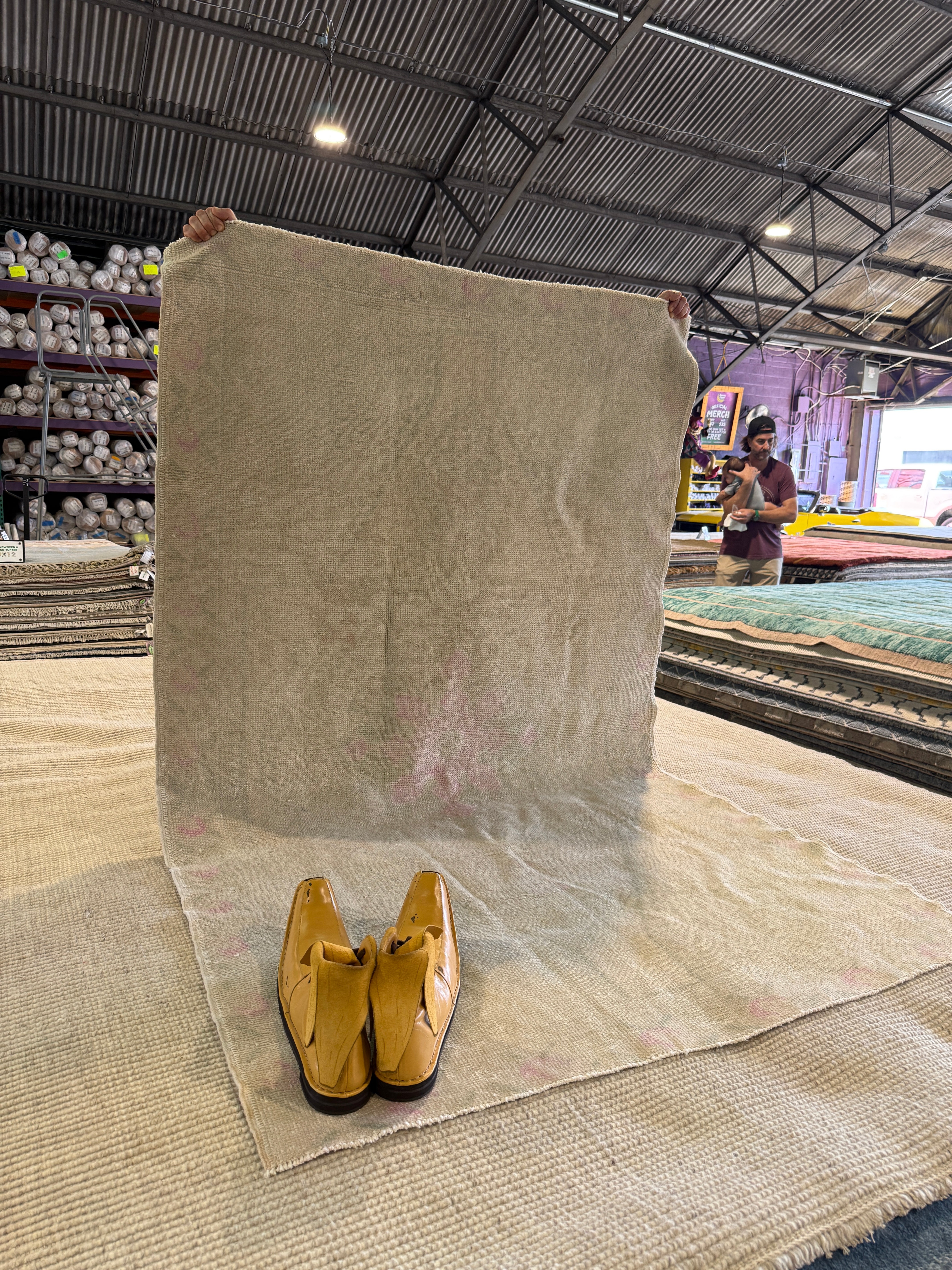 Luna Loo 4.5x7 Grey Hand-Knotted Turkish Oushak