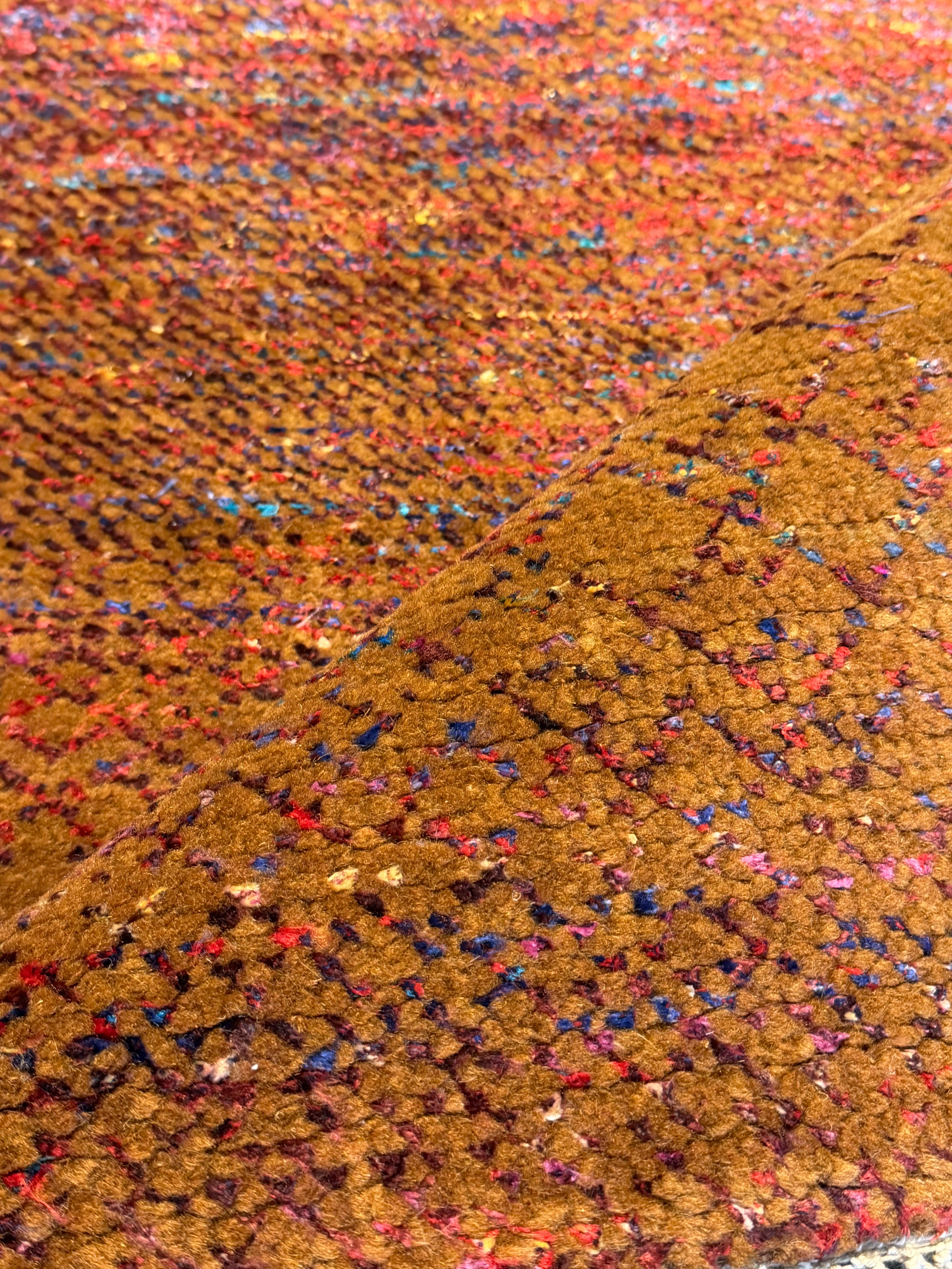 Christopher Atkins 8x10 Orange Hand-Knotted Modern Grass Style Rug
