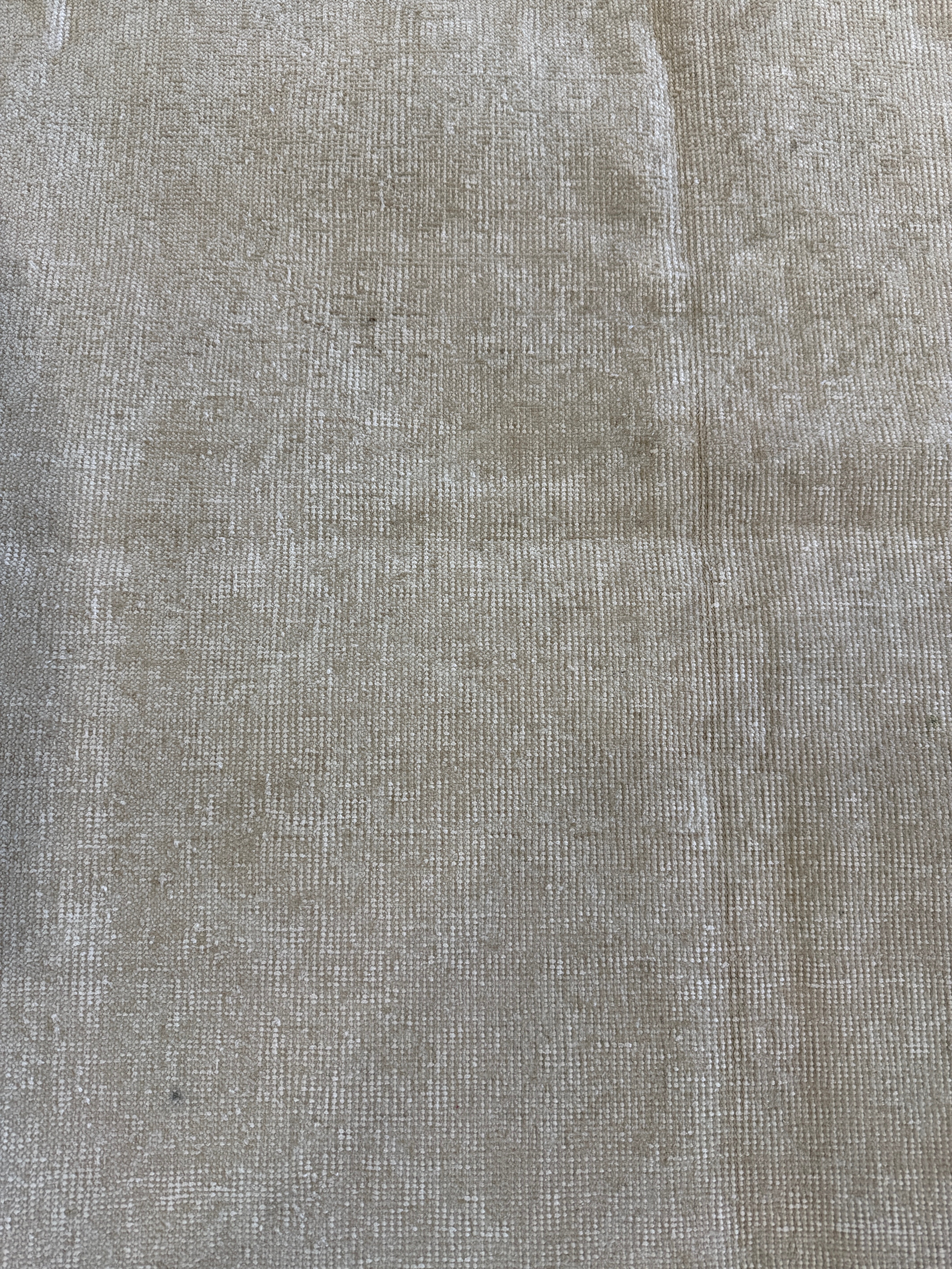 Maura 3.6x10.5 Cream Hand-Knotted Vintage Turkish Turkish Runner