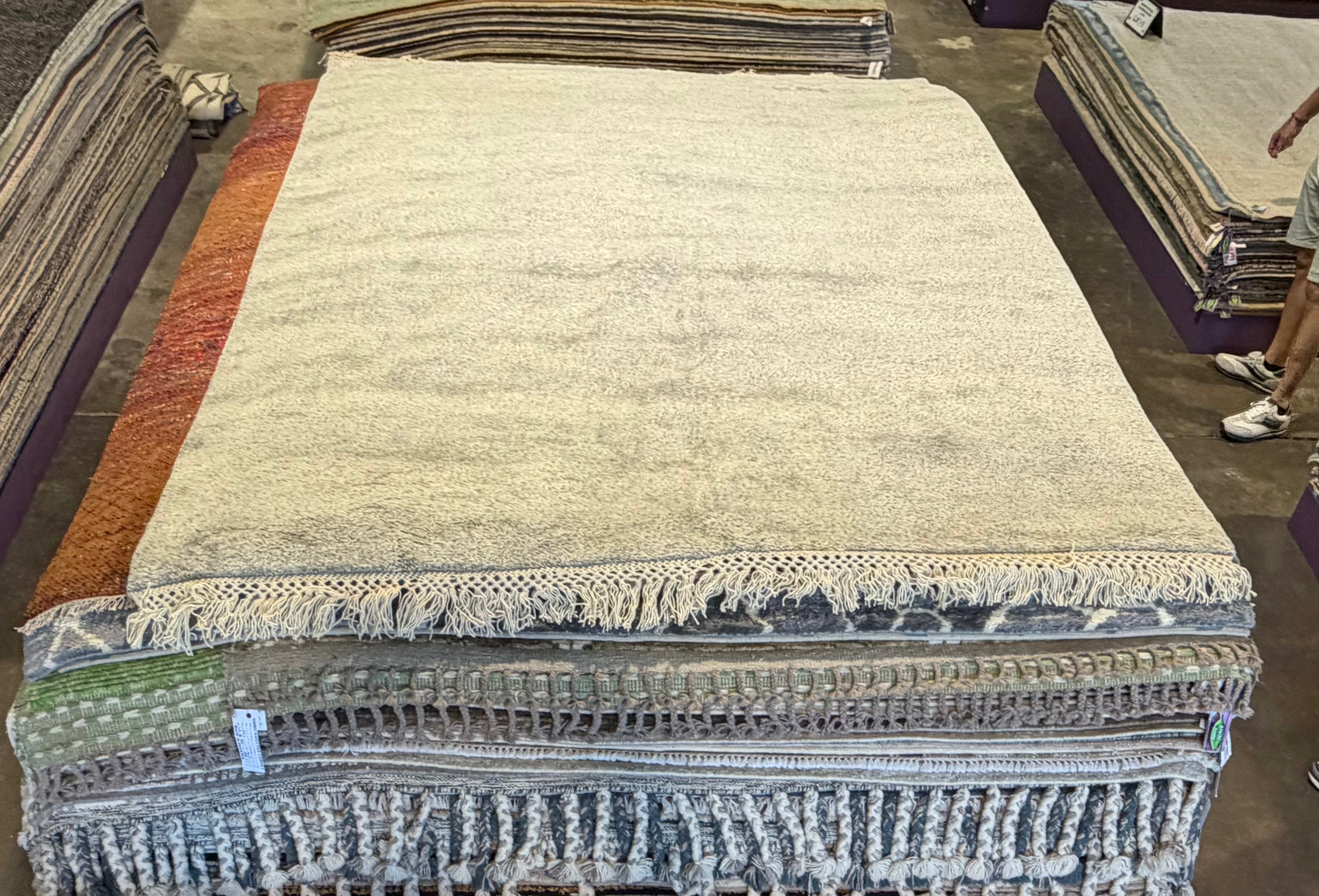 Jack Depew 7.6x9.6 Grey Hand-Knotted Modern Rug