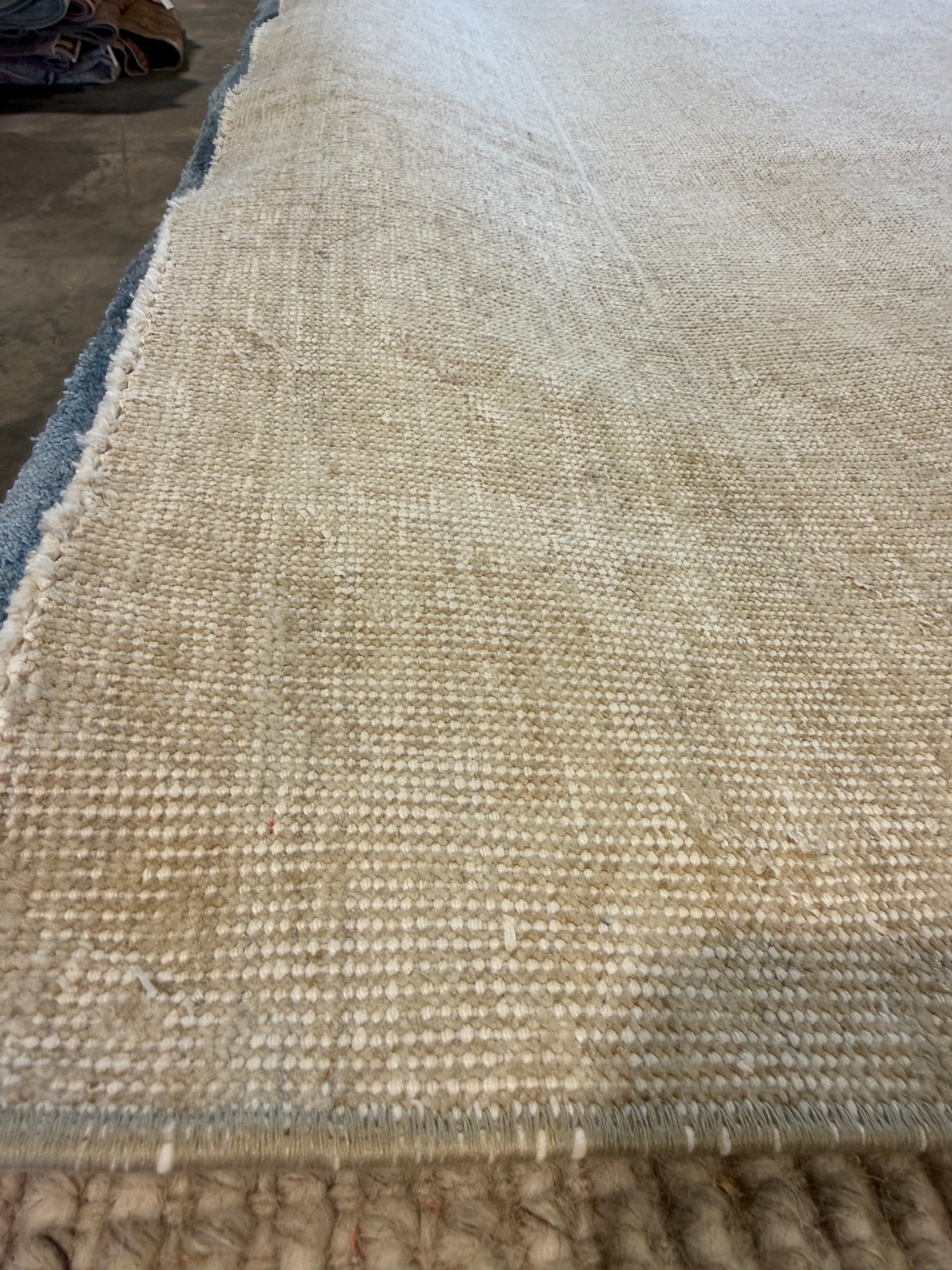 Maura 3.6x10.5 Cream Hand-Knotted Vintage Turkish Turkish Runner