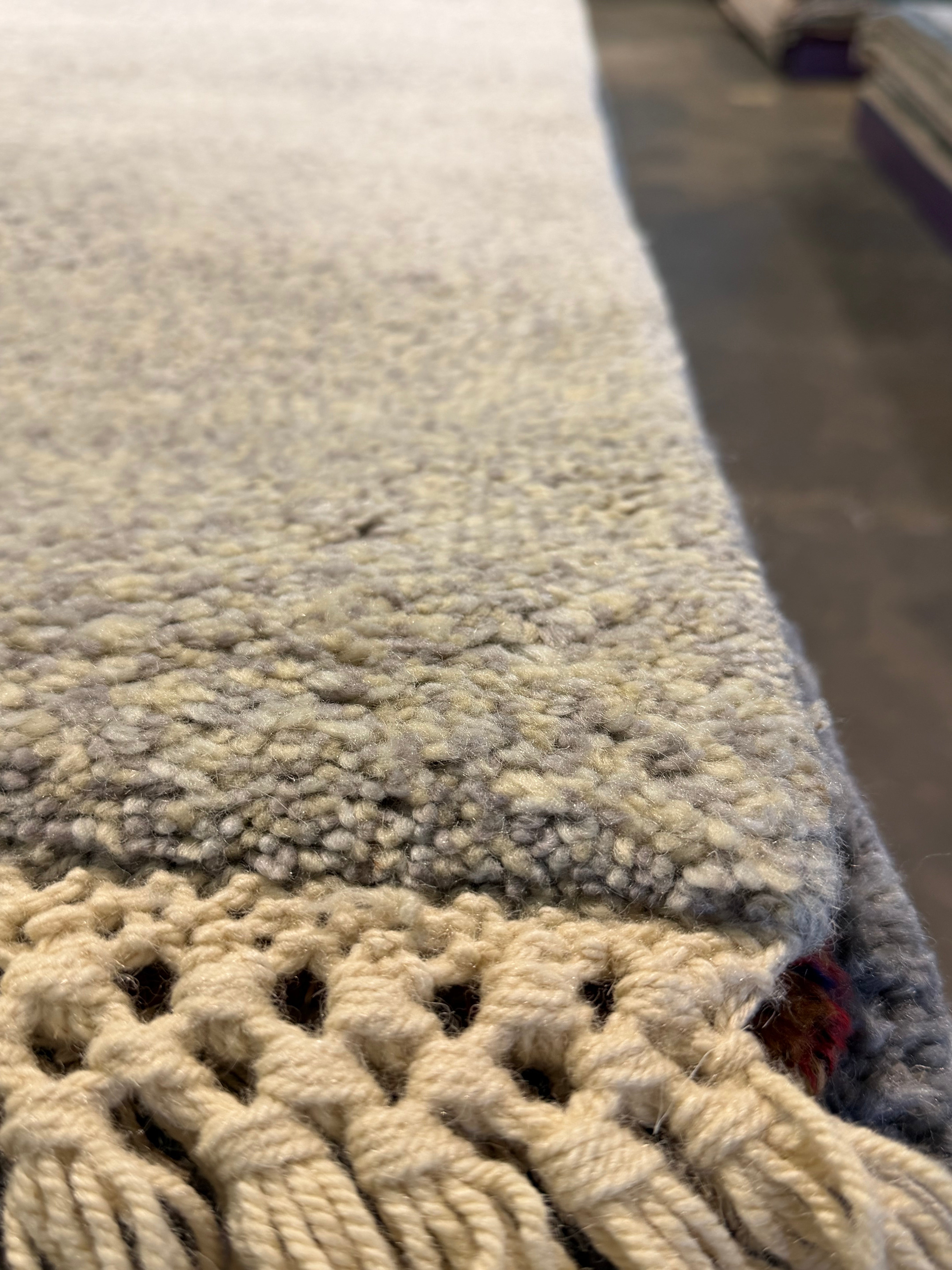 Jack Depew 7.6x9.6 Grey Hand-Knotted Modern Rug