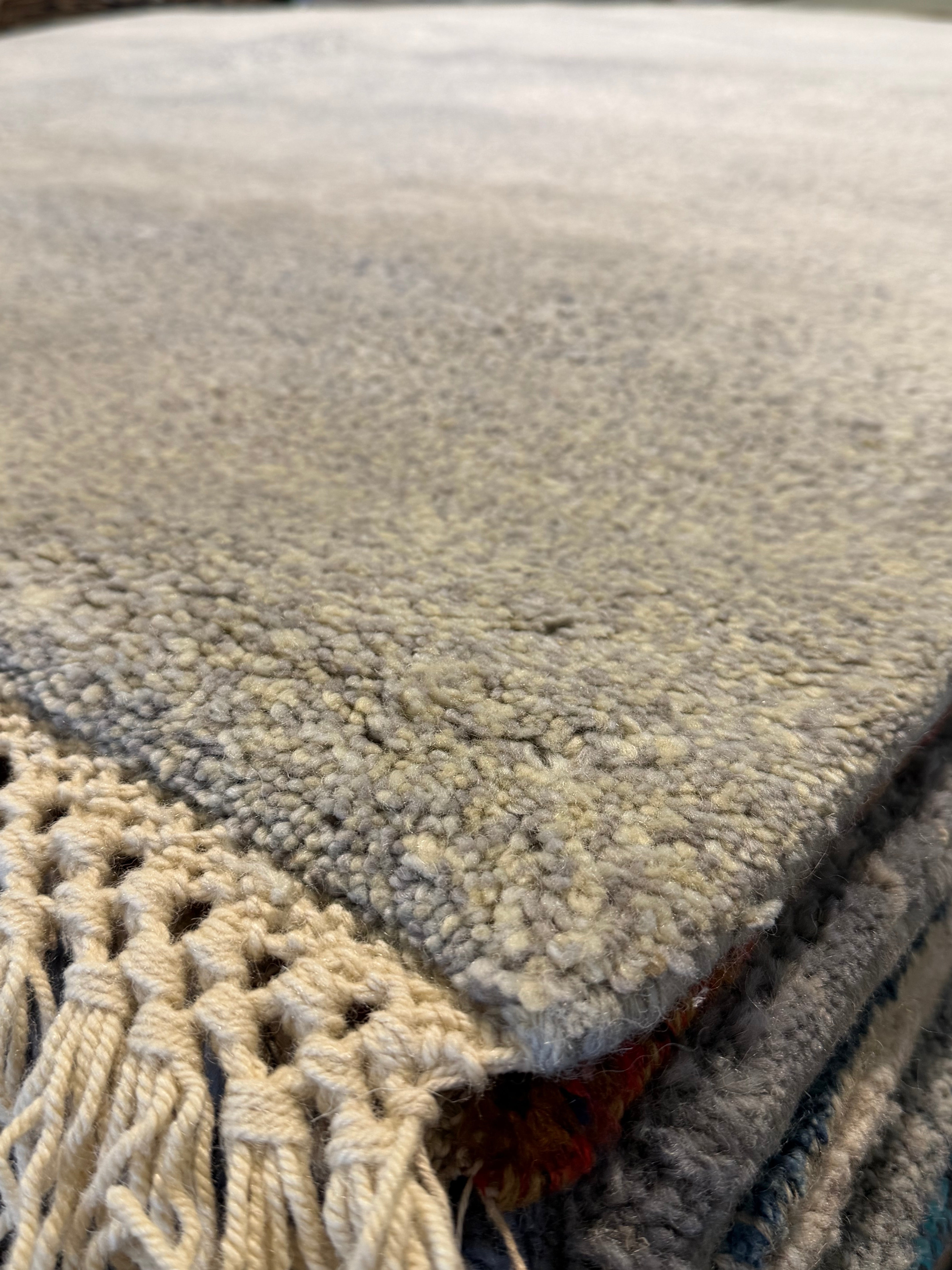 Jack Depew 7.6x9.6 Grey Hand-Knotted Modern Rug
