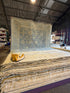 Julia Louis-Dreyfus 9x12 Blue and Yellow Hand-Knotted Oushak Rug