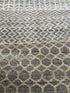 Justin Brescia 8x10 Hand-Knotted Modern Grass Grey and Silver