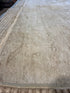 Cristina Morphis 4x9.7 Cream Hand-Knotted Vintage Turkish Oushak