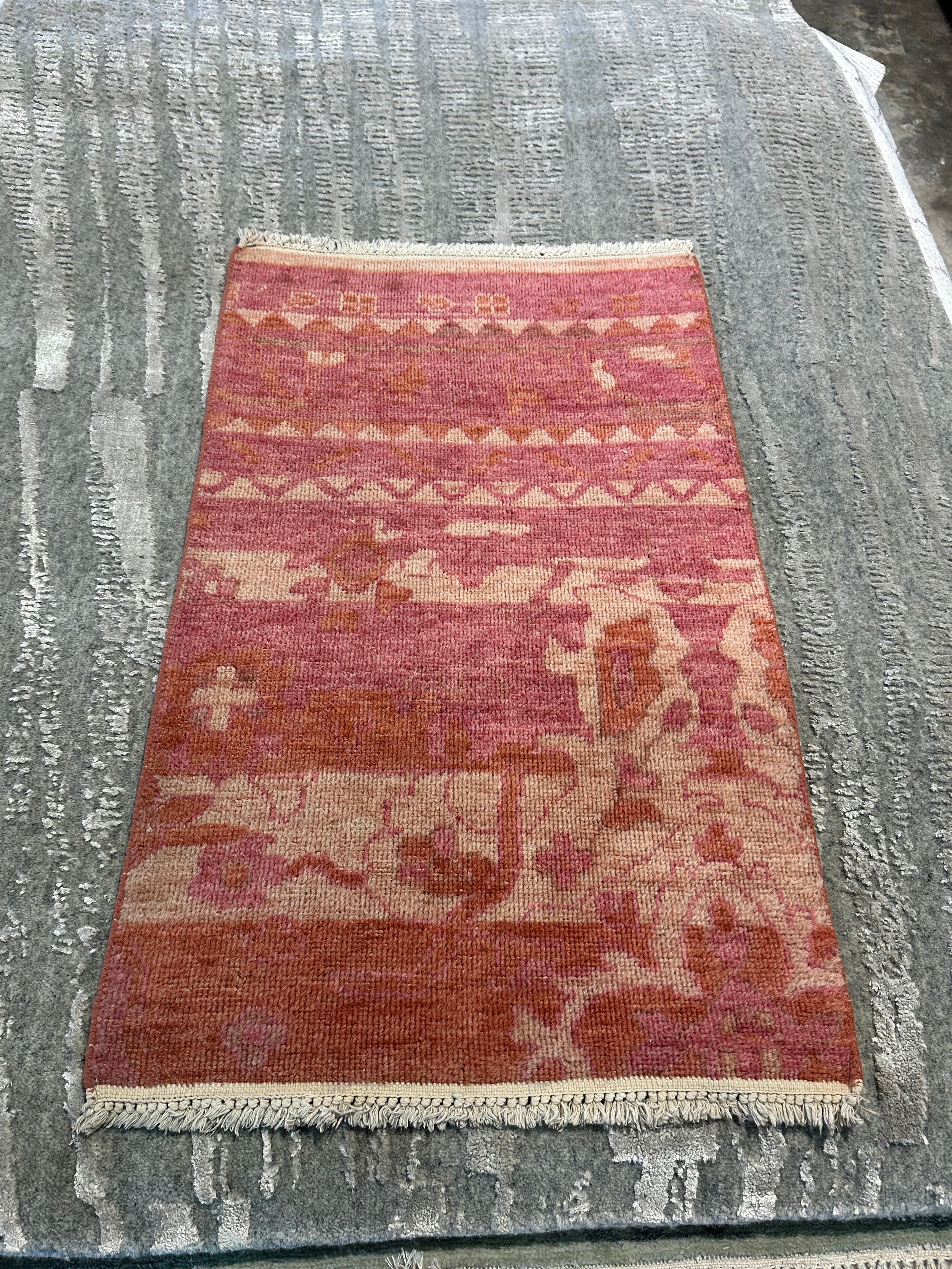 Gertrude Crawford 2x3 Hand-Knotted Oushak Rug