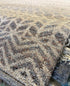 Justin Brescia 8x10 Hand-Knotted Modern Grass Grey and Silver