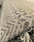 Justin Brescia 8x10 Hand-Knotted Modern Grass Grey and Silver