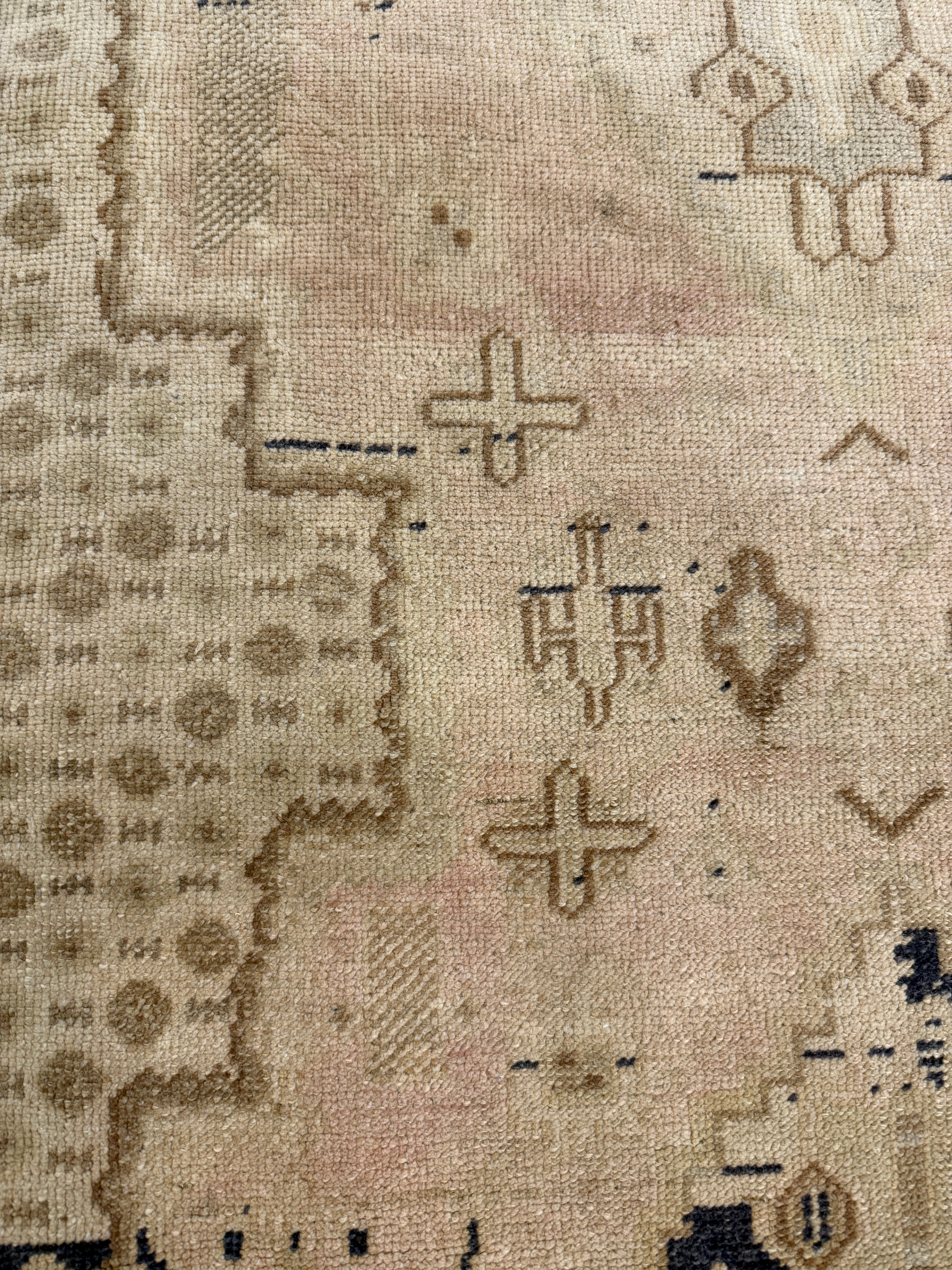 Maya Duboi 3.1x7.10 Blue Hand-Knotted Vintage Turkish Oushak Runner