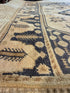 Maya Duboi 3.1x7.10 Blue Hand-Knotted Vintage Turkish Oushak Runner