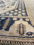 Maya Duboi 3.1x7.10 Blue Hand-Knotted Vintage Turkish Oushak Runner