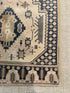 Maya Duboi 3.1x7.10 Blue Hand-Knotted Vintage Turkish Oushak Runner