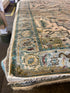 Betty Lou Phillips 8x10 Light Green and Beige Hand-Knotted Oushak Rug