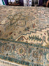 Betty Lou Phillips 8x10 Light Green and Beige Hand-Knotted Oushak Rug