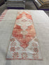 Tabatha Mahony 2.8x9.10 Pink Hand-Knotted Vintage Turkish Oushak Runner
