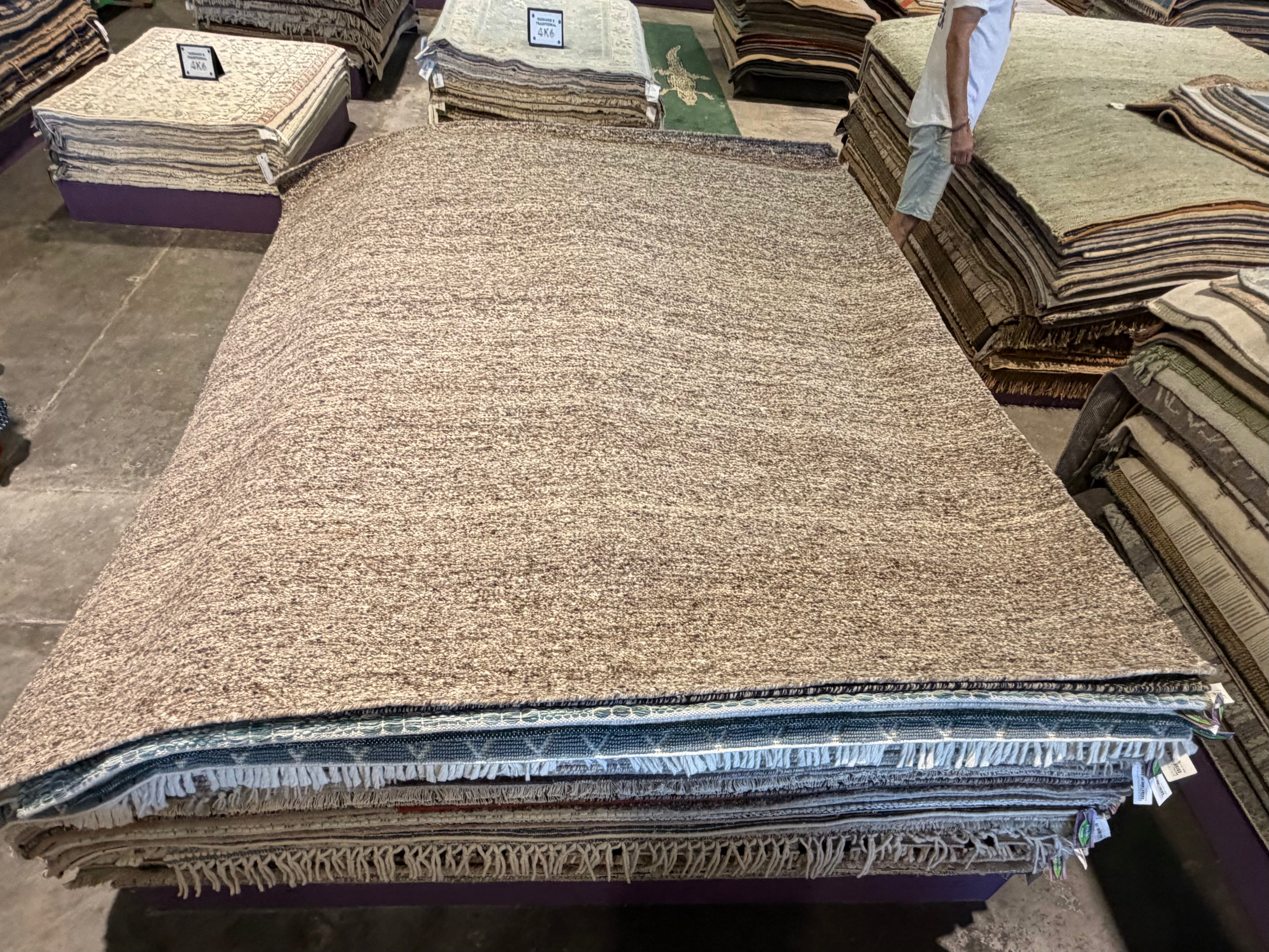 Bob Enright 8x10 Handwoven Textured Modern Natural