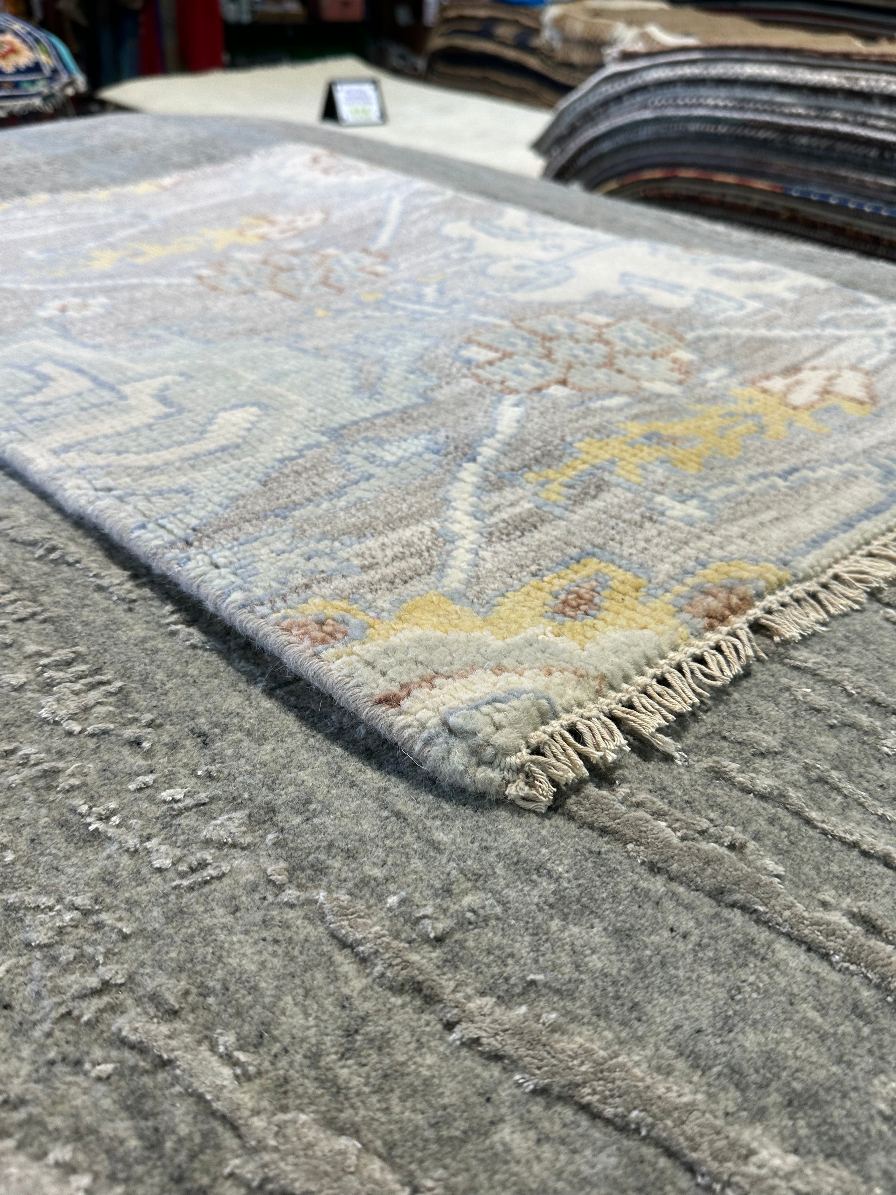 Carleton King 2x3 Hand-Knotted Oushak Rug