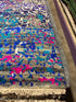 Keiko Green Hand-Knotted Blue Abstract Modern Runner - Multiple Sizes