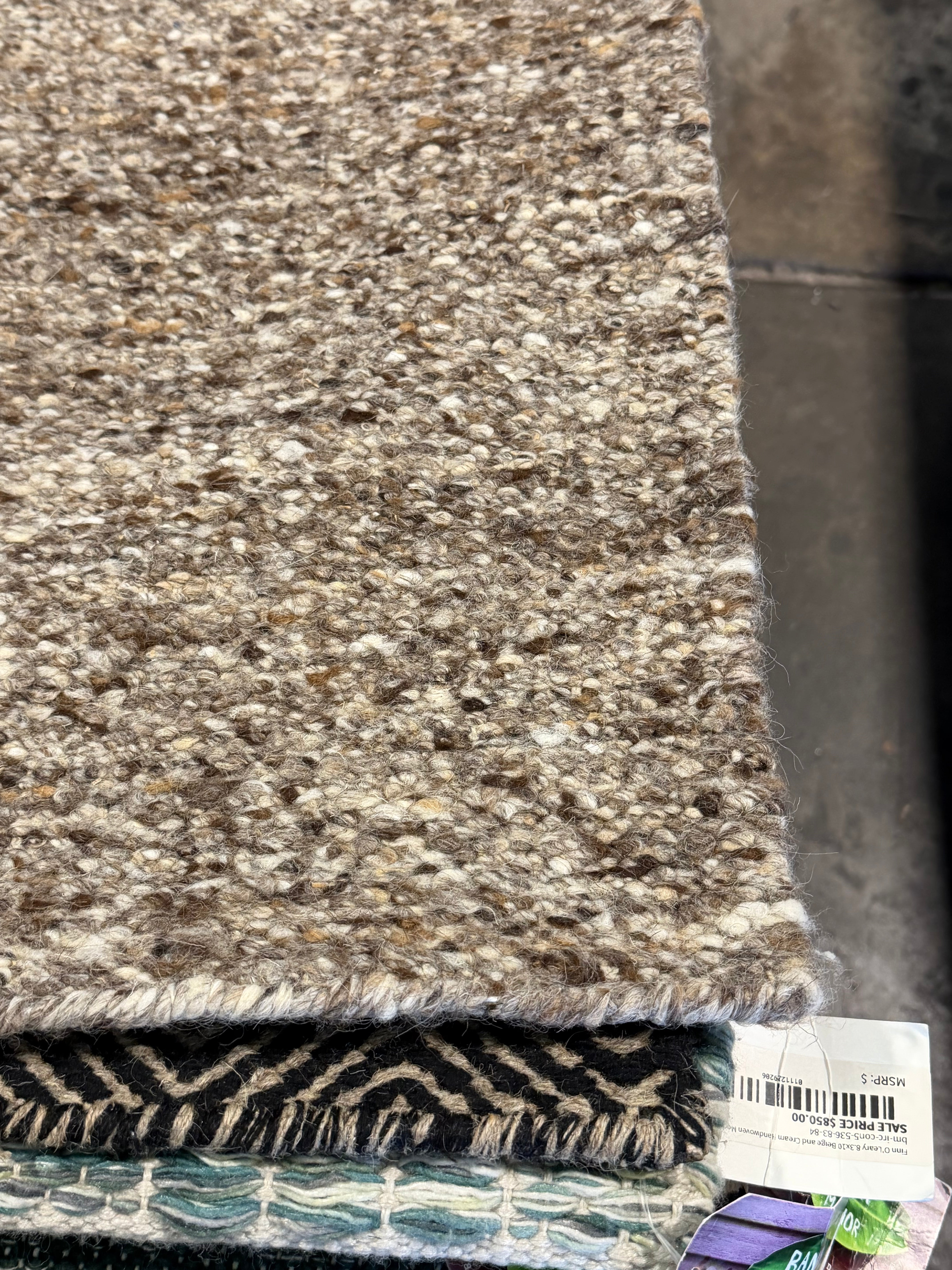 Bob Enright 8x10 Handwoven Textured Modern Natural