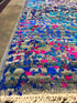 Keiko Green Hand-Knotted Blue Abstract Modern Runner - Multiple Sizes