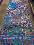 Keiko Green Hand-Knotted Blue Abstract Modern Runner - Multiple Sizes