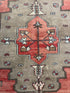 Helen Keller 2.10x9.9 Red Hand-Knotted Vintage Turkish Oushak Runner