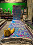 Keiko Green Hand-Knotted Blue Abstract Modern Runner - Multiple Sizes