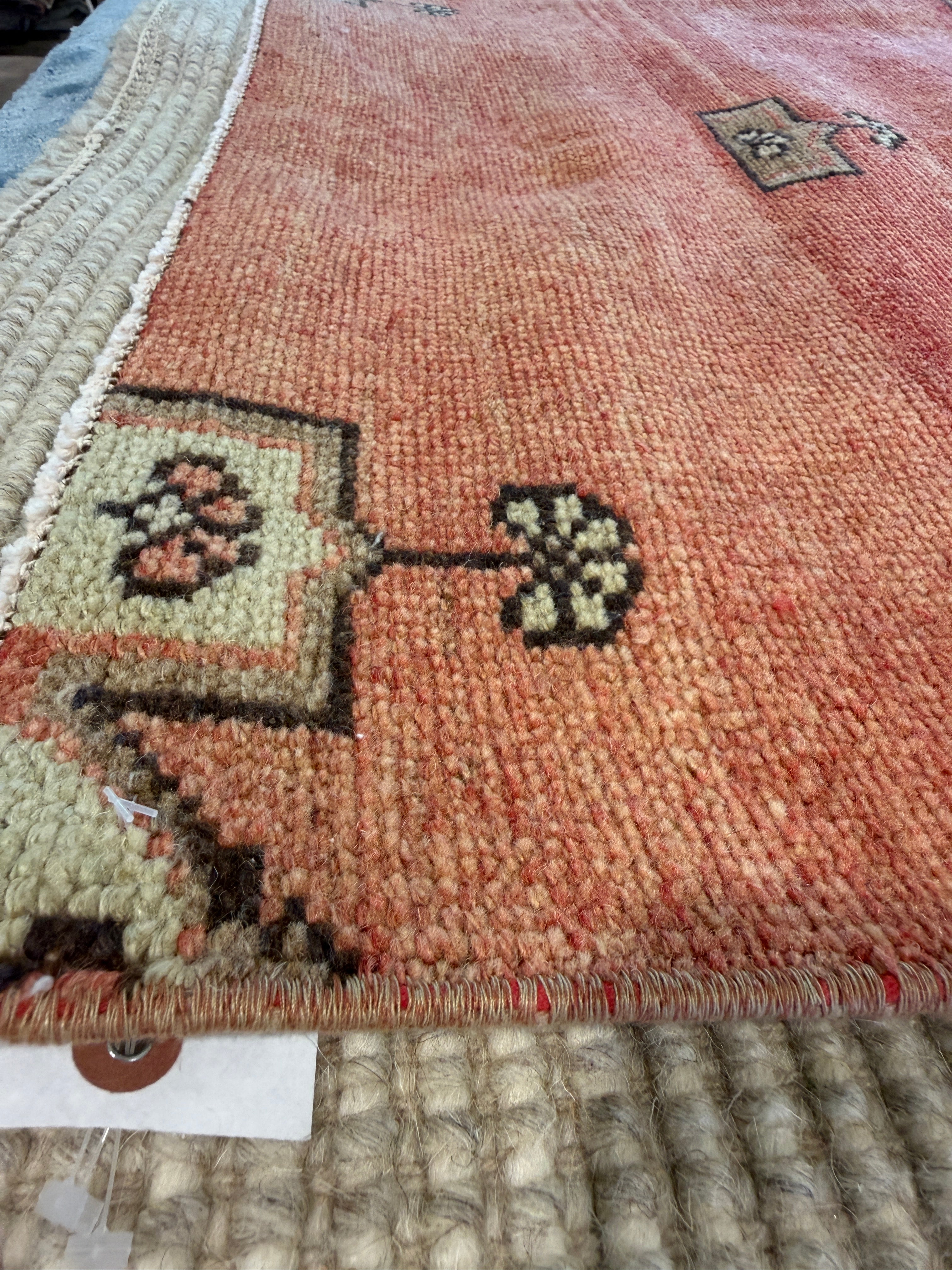 Helen Keller 2.10x9.9 Red Hand-Knotted Vintage Turkish Oushak Runner