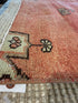 Helen Keller 2.10x9.9 Red Hand-Knotted Vintage Turkish Oushak Runner