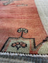 Helen Keller 2.10x9.9 Red Hand-Knotted Vintage Turkish Oushak Runner