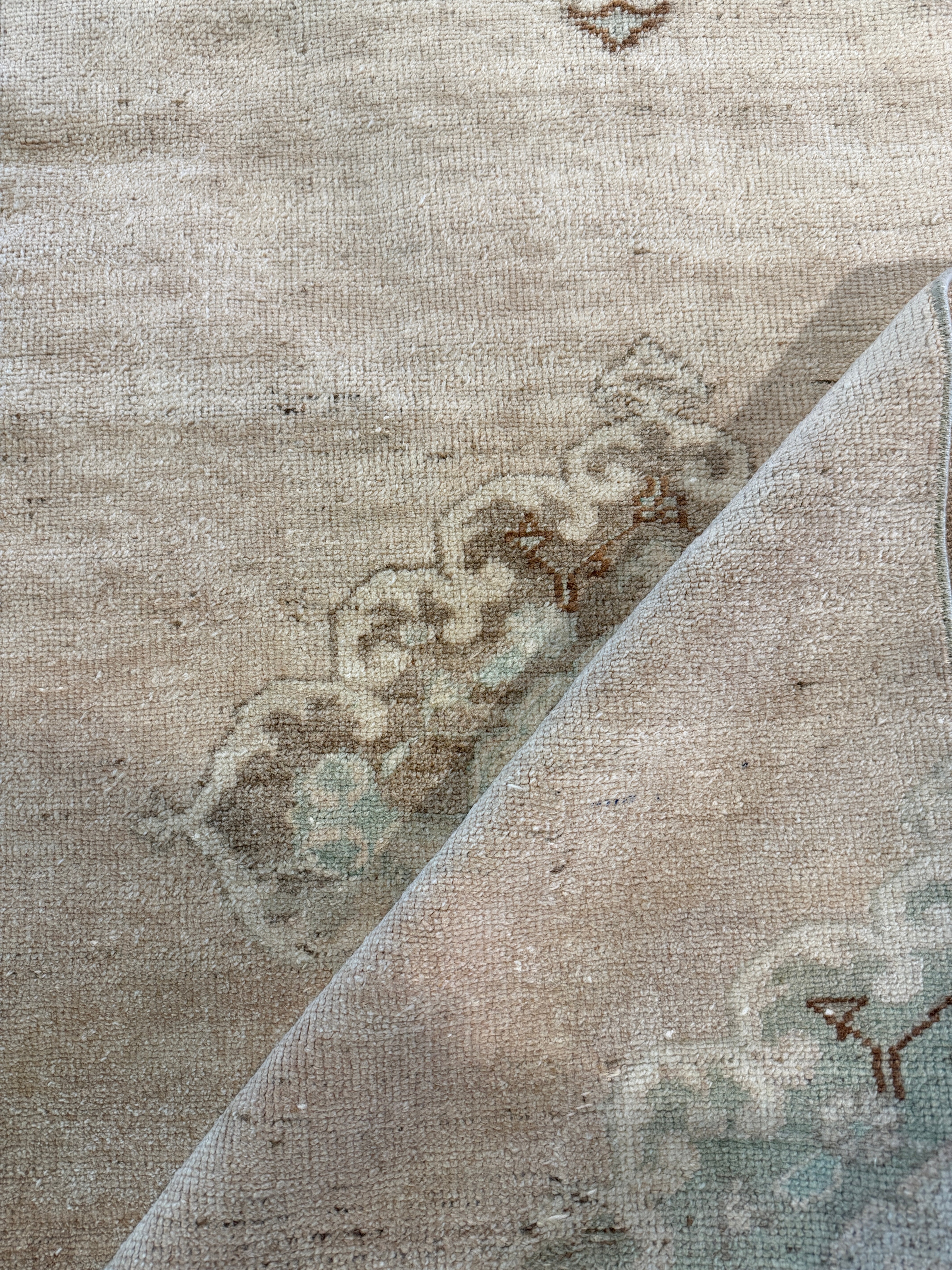 Megan Roy 2.11x11.6 Light Pink Hand-Knotted Oushak Runner