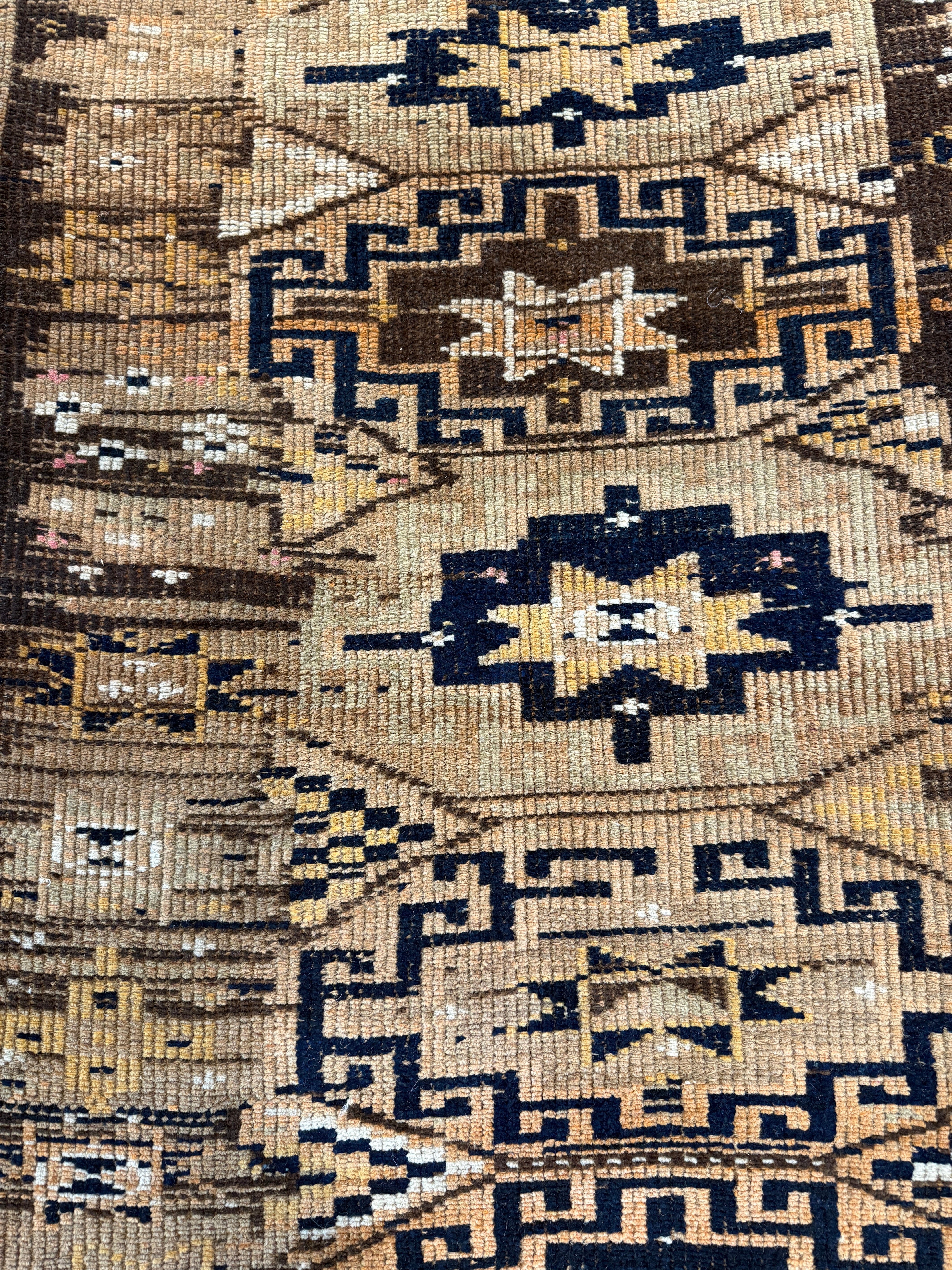 Jolene Gregor 3.3x8.5 Brown Hand-Knotted Vintage Turkish Oushak