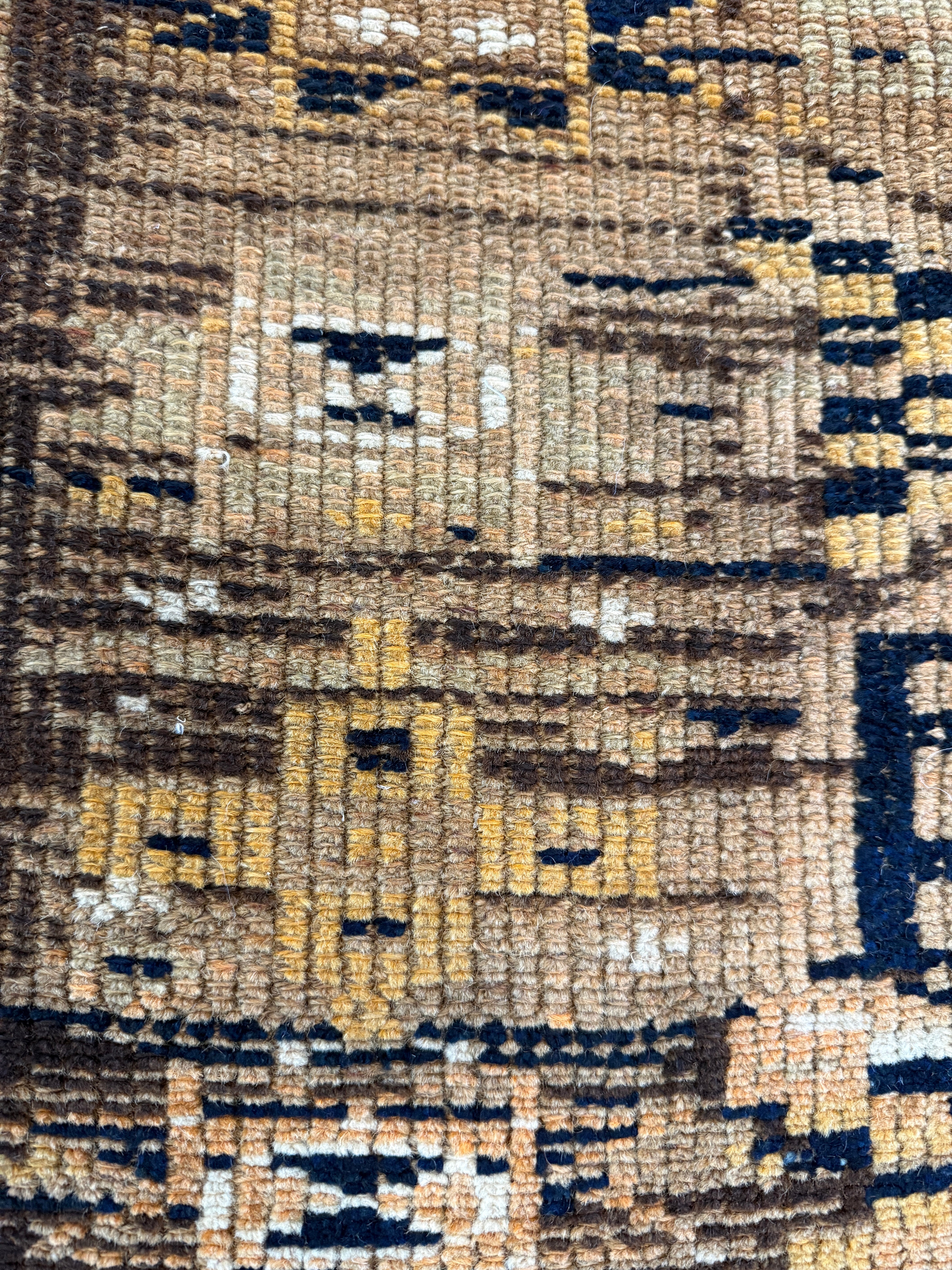 Jolene Gregor 3.3x8.5 Brown Hand-Knotted Vintage Turkish Oushak