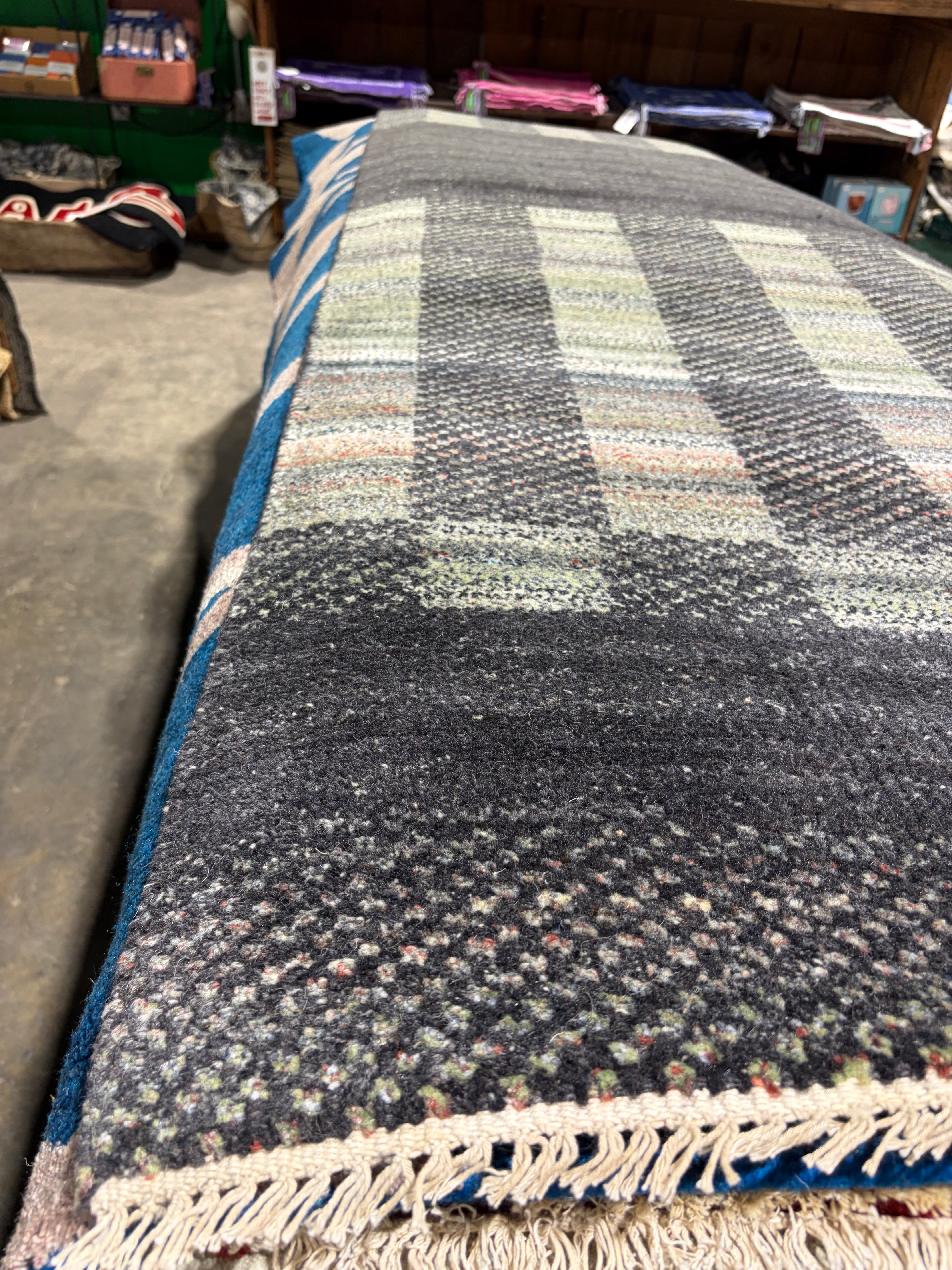 Hector Canales 2.6x10 Grey Hand-Knotted Modern Runner
