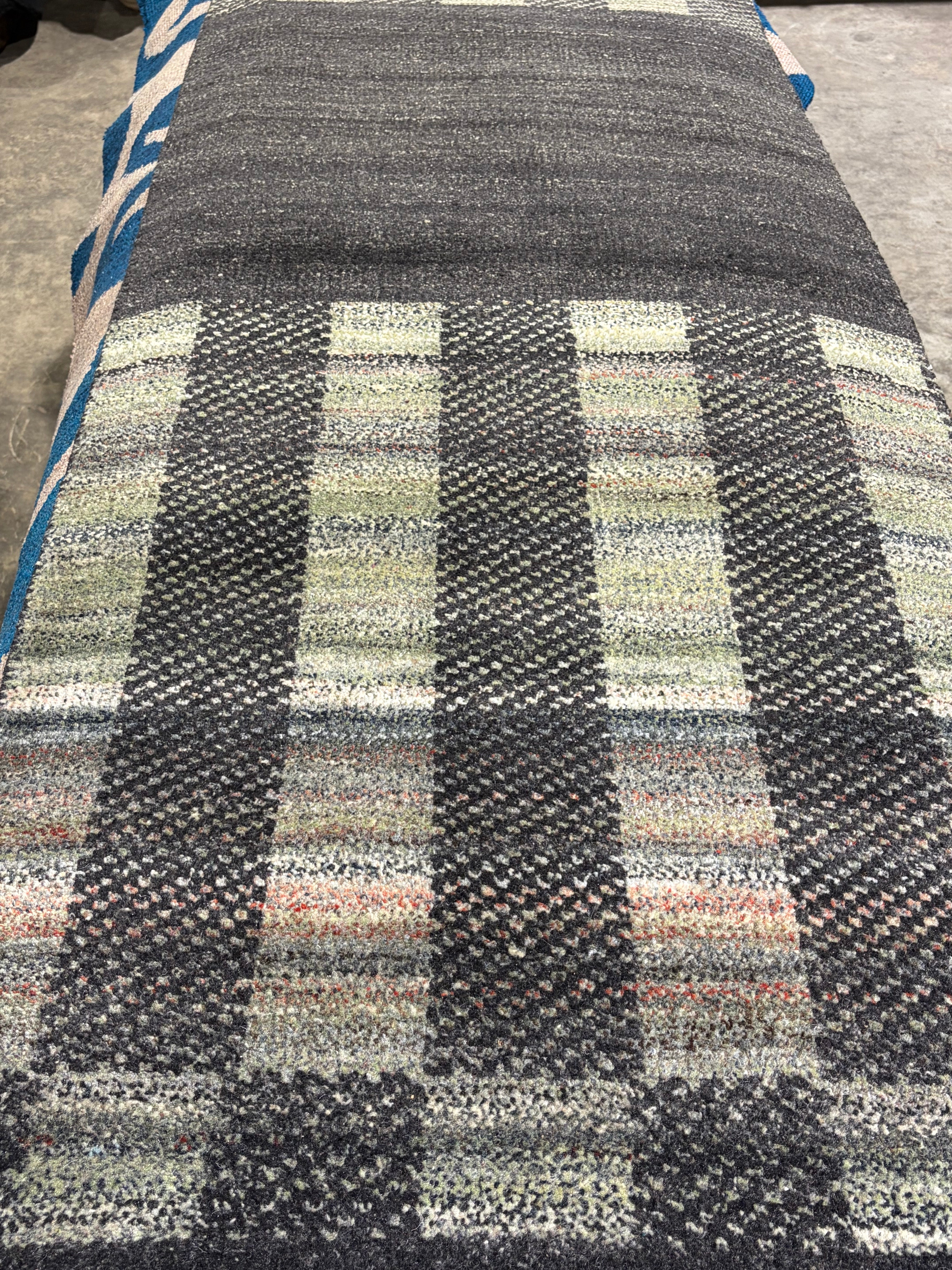 Hector Canales 2.6x10 Grey Hand-Knotted Modern Runner
