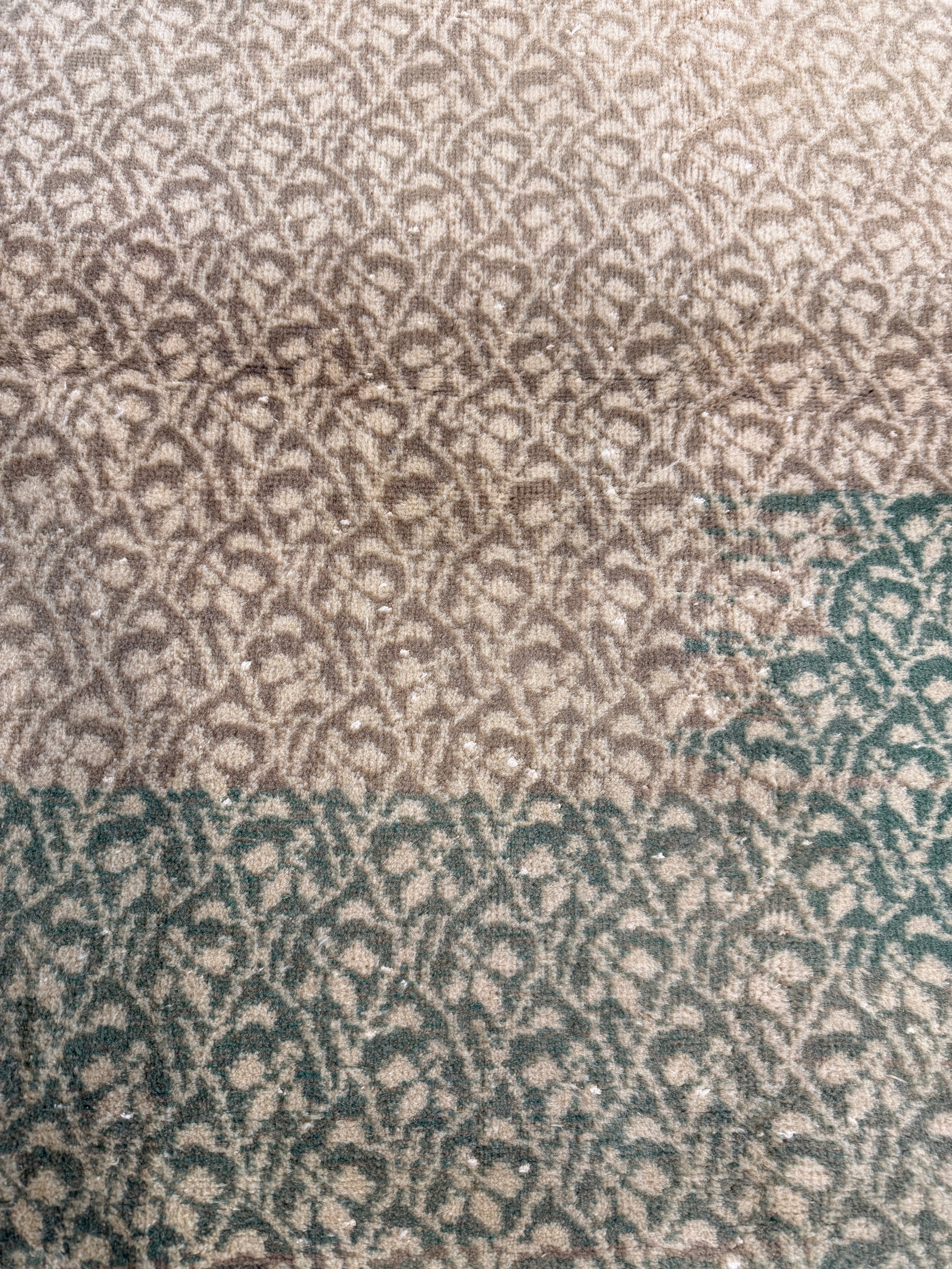 Bernadette Lane 3.11x6.10 Green Hand-Knotted Vintage Turkish Oushak