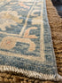 Martha Walker 8.3x10.2 Blue and Pink Whitewashed Afghani Oushak