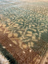 Bernadette Lane 3.11x6.10 Green Hand-Knotted Vintage Turkish Oushak