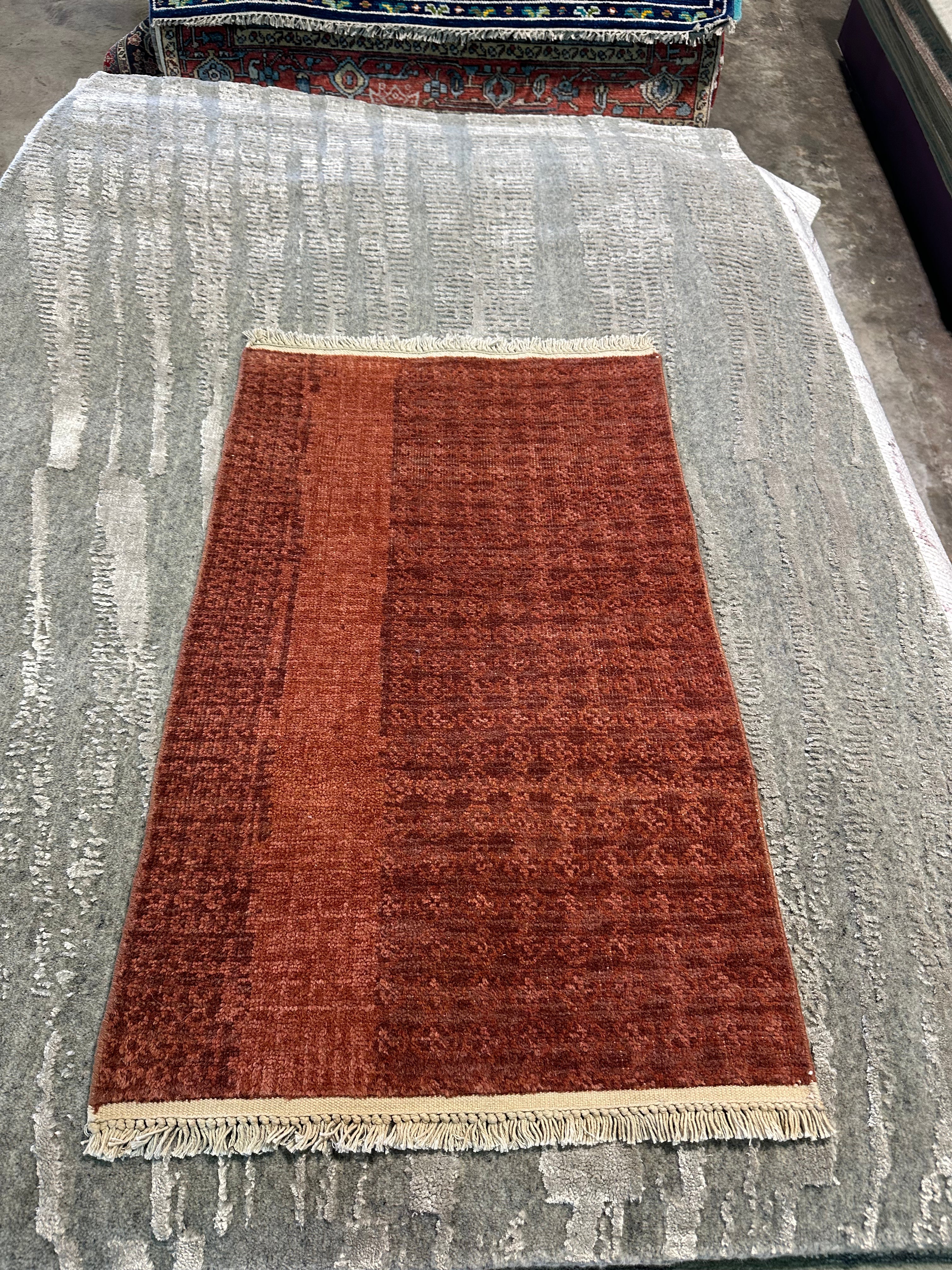 Michelle Sobol 2x3 Hand-Knotted Oushak Rug