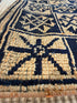 Carla Young 2.5x7.2 Navy Blue Hand-Knotted Vintage Turkish Oushak Runner